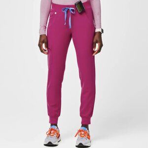 FIGS Zamora Jogger Scrub Pants in Raspberry Sorbet LARGE Petite